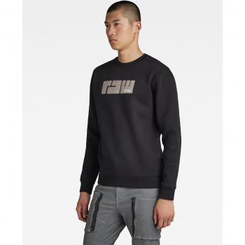 G-Star RAW Men's Straight Cut Comfortable Black Sweatshirt