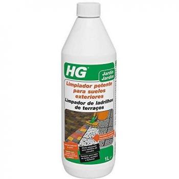 HG Limpiador Potente para Suelos Exteriores de Baldosas, Hormigón y Piedra, 1 L