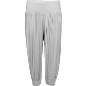 WearAll - Mujer Pantalones Estilo Harén 3/4 Tallas Grandes - Blanco - 40-42