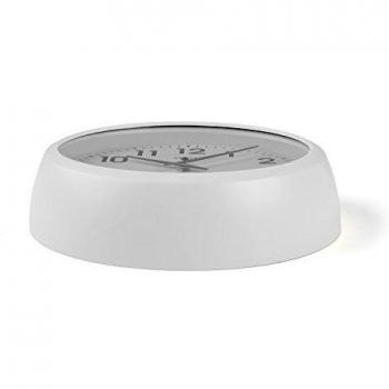 Versa 19650097 Reloj de pared de cocina Blanco y Negro, Ø30cm diámetro, Plástico