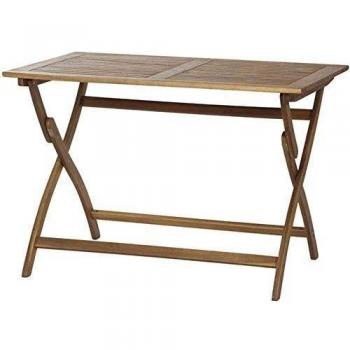 Siena Garden 316953 - Mesa Plegable de Acacia fsc 100 por ciento, 110 x 70 cm, marrón engrasado