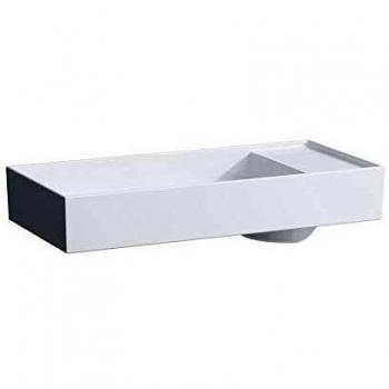 Lavabo Laufen Kartell 75x35cm, 3 Hahnlöcher, sin rebosadero, cerámica Saphir, color blanco LCC