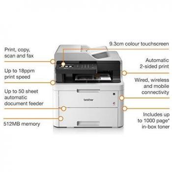 Brother MFC-L3710CW Multifuncional LED Color Wifi 2400 x 600 DPI 19 ppm A4