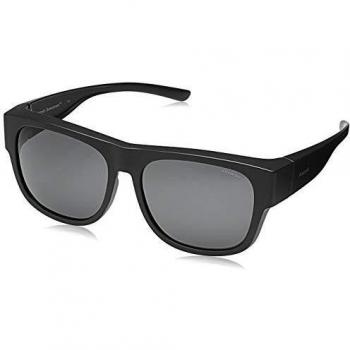 Polaroid Unisex Square Prescription or Non-Prescription Sunglasses PLD 9010/S 003 M9 Black Anti-Glare