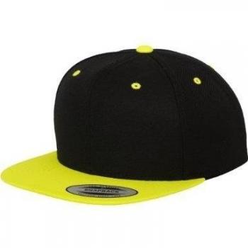 Flexfit Classic Two-Tone Snapback Cap - Unisex, Multicolor (Black/Neon Yellow), One Size