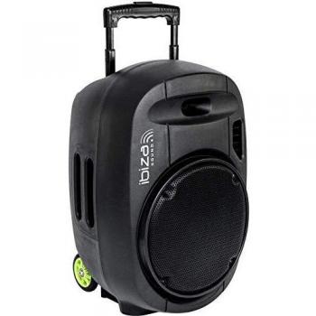 Port12vhfmkii ibiza sound sistema de sonorizacion portatil autonomo 12z 700w con usbmp3 bluetooth vox 2 micros vhf negro
