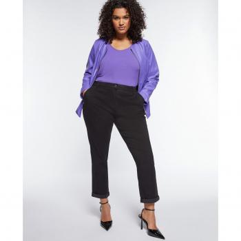 Pantalón recto de mujer lisos con bolsillos americanos