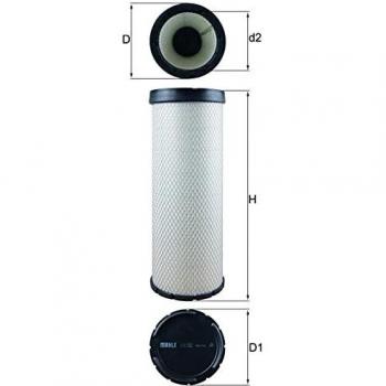 Mahle Siervo filtro lxs252 sekundä filtro de aire