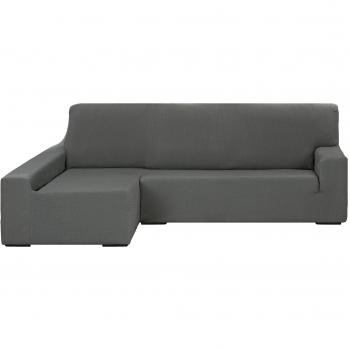 Martina Home Tunez Funda Elástica para Sofá Brazo Izquierdo Largo, Tela, Gris, Tres Plazas