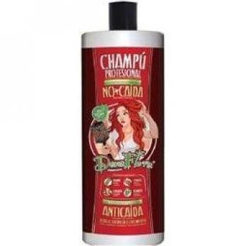 DonaFlora Champú Anti-caída 1000ml - No+Queda - Fortalecimiento y Anti-caída | Con Extractos de Canela, Jengibre, Romero y Bambú | Estimula el Crecimiento y