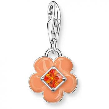 Colgante Charm Mujer Flor Naranja con Piedra de Circonita en Plata Thomas Sabo 2029-041-8
