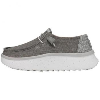 Mocasín Deportivo Hey Dude Wendy Peak Chambray para Mujer en Nogal, Talla 36 EU