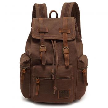 Hombres y Mujeres Estudiantes Multifunción Ocio Retro Lona Bolsa de Mensajero Mochila de Viaje Ordenador Portátil Taleguilla