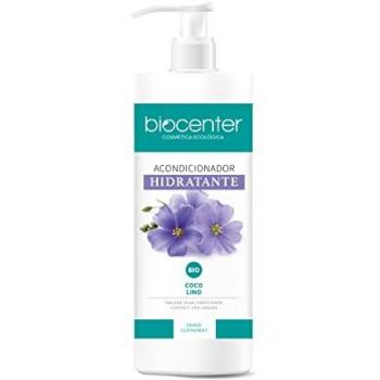 Acondicionador natural hidratante ecológico y vegano BIOCENTER - Línea Botanical - 500 ml con ingredientes de coco y lino