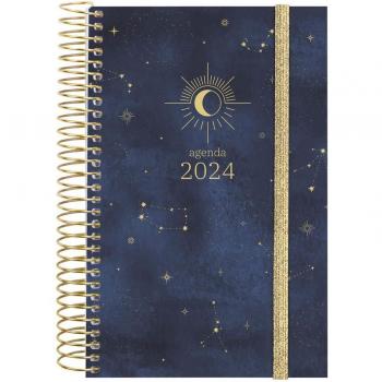 Agenda Finocam Design Col.E5 día/pág 2024 Moon cat