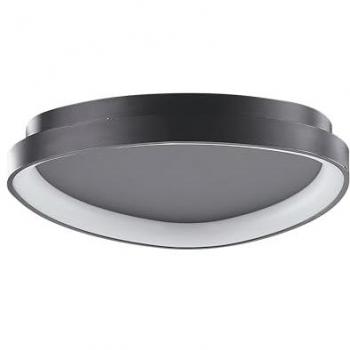 Lámpara de techo LED moderna en forma de triángulo de metal negro y acrílico Nanding