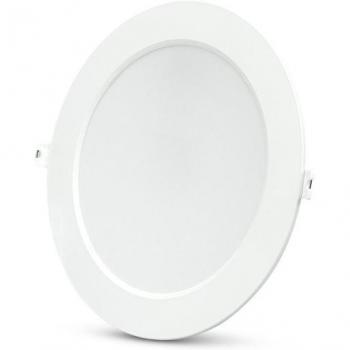 Downlight empotrable circular acrílico extraplano 18W 1950 lm 4000K, de fácil instalación, para techos registrables, Pack 3+1