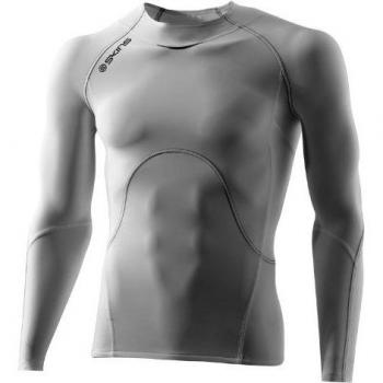 Skins A400 Long - Camiseta para hombre, tamaño S, color blanco