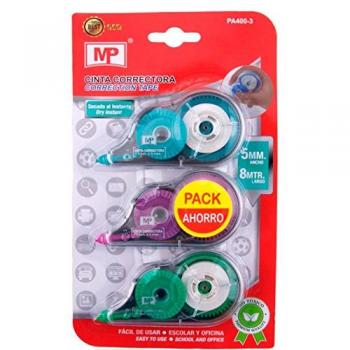 MP PA400-3 - Set de 3 cintas correctoras, 5 mm x 8 m
