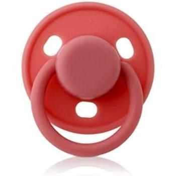 Chupete Retro Rosa 0-6 meses con caucho natural - KIOKIDS