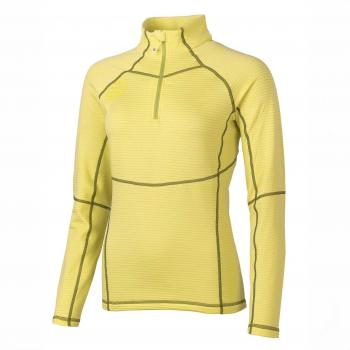 Camiseta de mujer Ternua Momhill 1/2 Zip Forro Polar Amarillo Canario