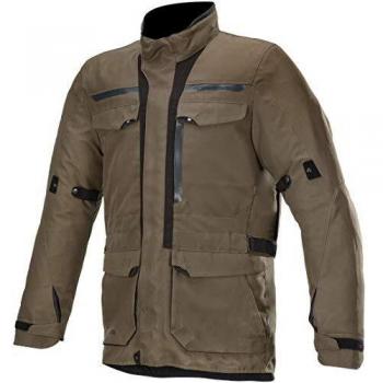 Alpinestars Chaqueta moto Barcelona Drystar Jacket Forest, Marrón, L