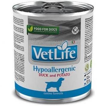 Farmina Vet Life Hypoallergenic Duck & Potato Wet Dog Food - 6 x 300g Cans
