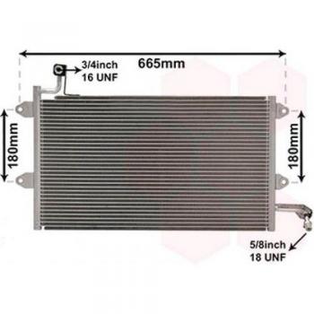 Condensador de aire acondicionado Van Wezel 58005137 para Renault Super 5 (10/1986 - 08/1991)