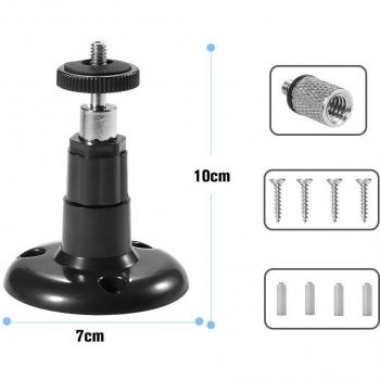 Soporte de seguridad ajustable para cámara Zmodo/Funlux, 1 paquete, blanco/negro
