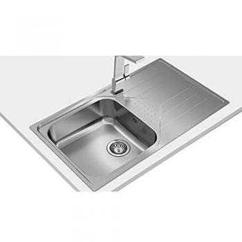 Teka Fregadero Encastrado Universe, 1 Cubeta, Escurridor a la Derecha, Acero inoxidable, 50 x 86 x 19,5 cm