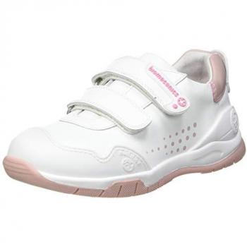 Zapatillas Biomecanics 182195 Niña Rosa - Cómodos y Resistentes, Zapatillas de piel unisex con doble cierre adherente, Zapatillas Biomecanics Andy K Blanco-Rosa (24), Z