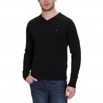 Tommy Hilfiger Pacific V-Nk Cf - Jerséi de manga larga para hombre, color negro
