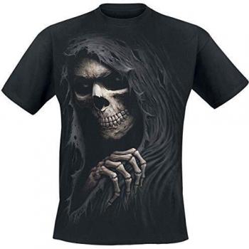 Spiral Gothic Grim Reaper T-Shirt - Black - S to XL for Men