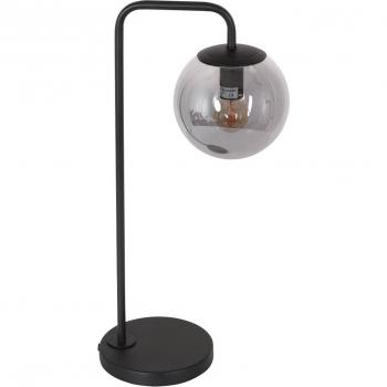 Lámpara de mesa Bollique Steinhauer - pantalla de vidrio humo - color negro - material metal - modelo 3324ZW
