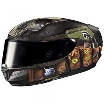 Casco integral HJC RPHA 11 Ghost Call of Duty, color negro y verde, talla L