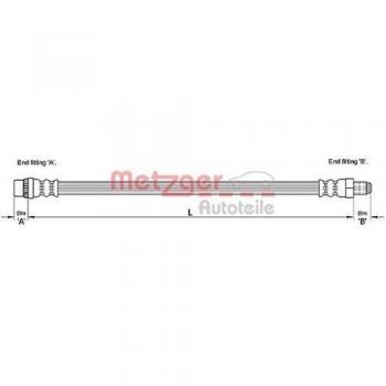 Metzger 4110261 Tubo flexible de frenos