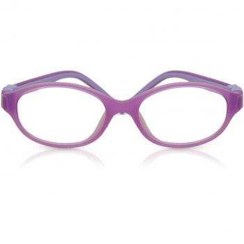Oval Full Rim Acetate Kids' Prescription Glasses - Purple - Size 45 - Blue Light Block Available - SmartBuy Kids
