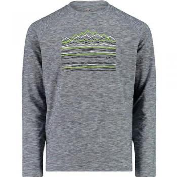CMP Unisex Long Sleeve T-Shirt Grey Melange for Kids, Size 10 Years