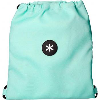 Saco plano Antártik con bolsillo interior y cremallera en color verde menta de 350x400 mm
