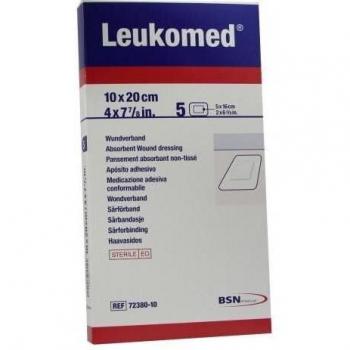 Leukomed Apósitos Absorbentes Estériles No-Tejidos 10cm x 20cm, Caja de 5 Unidades