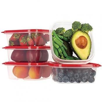Oursson Recipientes Plastico para Alimentos Almacenaje Cocina Sin BPA | 5x400ml | Tapers para Comida Hermetico, Recipientes Transparente Reutilizable | Lunch Box Fiambrera Organizador Frigorifico