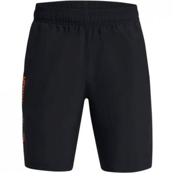 Under Armour Boys' Tech Woven Wordmark Shorts - Black/Orange, Sizes 7-10 Years