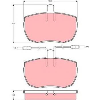 Juego de pastillas de freno TRW GDB342, pastilla de freno TRW Automotive AfterMarket GDB342