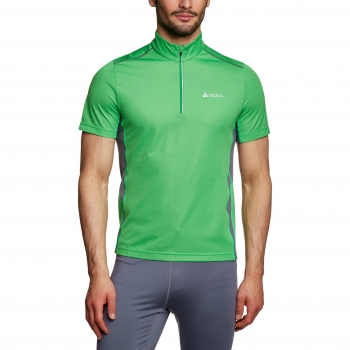 Odlo Shirts/kurzarm - Running Stand-up Collar S/s 1/2 Zip Emeru - Camiseta de running para hombre, color multicolor, talla S