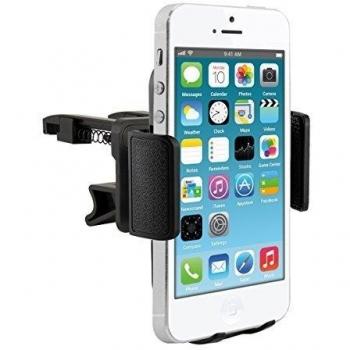 Soporte para ventilador en coche para Apple iPhone SE / 5 / 5S - Soporte para coche para la rejilla de ventilación en negro