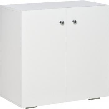 Aparador de salón Kui Homcom con 2 puertas blanco 70x70x39 cm