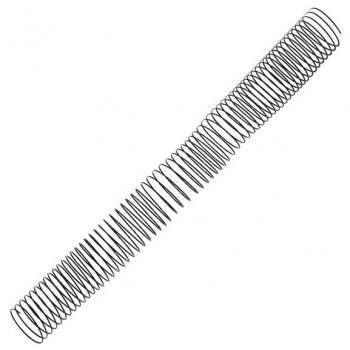 Espirales metálicas negras de 46mm paso 5:1 - Pack de 25 unidades