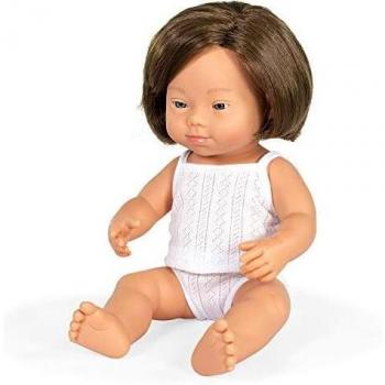 Miniland- Muñeca bebé Europea niña con síndrome de Down