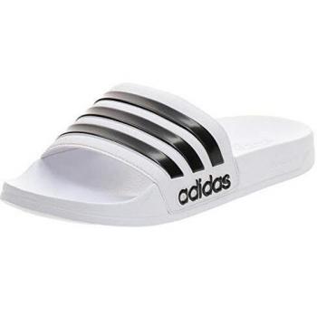 adidas Adilette Shower Stripes - Chanclas para Hombre, Blanco/Negro 70, 39