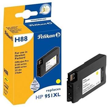 Cartucho de Tinta Pelikan Amarillo Compatible HP 951XL para Officejet Pro 251dw, 276dw, 8100, 8600, 8610, 8620, 8630 - Remanufacturado